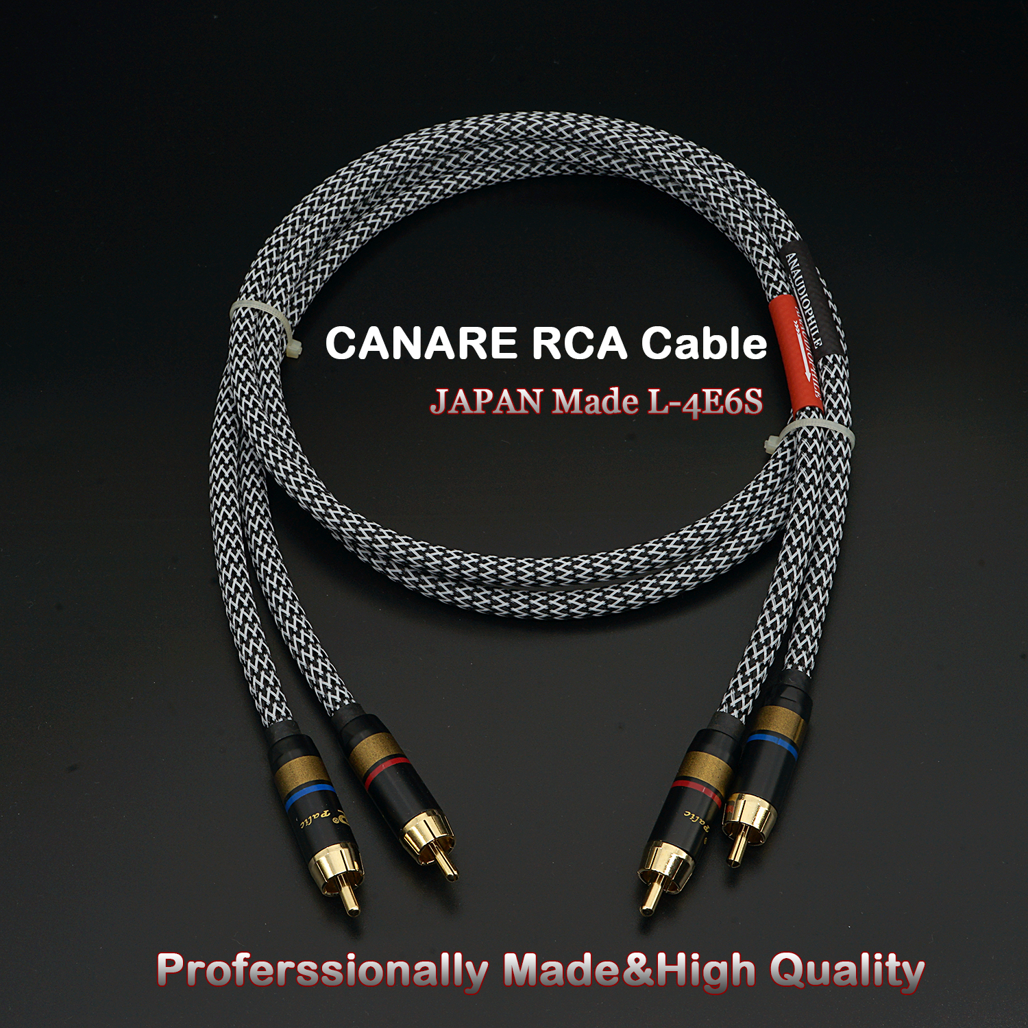 Home Cinema Hifi - Pair CANARE L-4E6S RCA Cable Proferssional