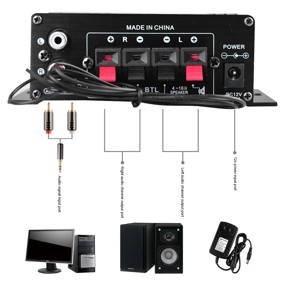 AK-370 Bluetooth Amplifier Pow - Genius Home Cinema บทวิจารณ์และราคา