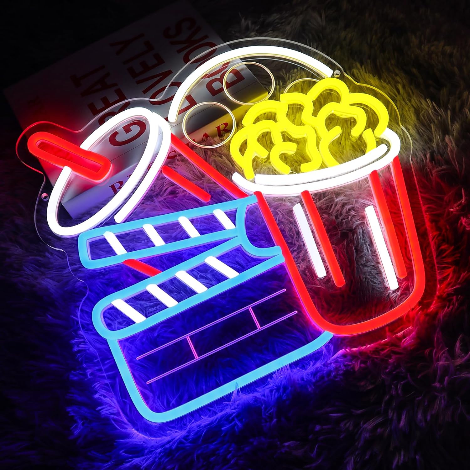 Cinema Neon Sign Art Wall Ligh - Home Cinema Wall Lights บทวิจารณ์และราคา