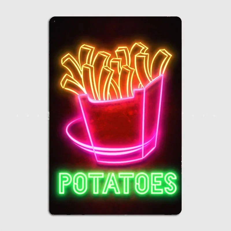 Potatoes Food Neon Sign Retro  - Home Cinema Food บทวิจารณ์และราคา