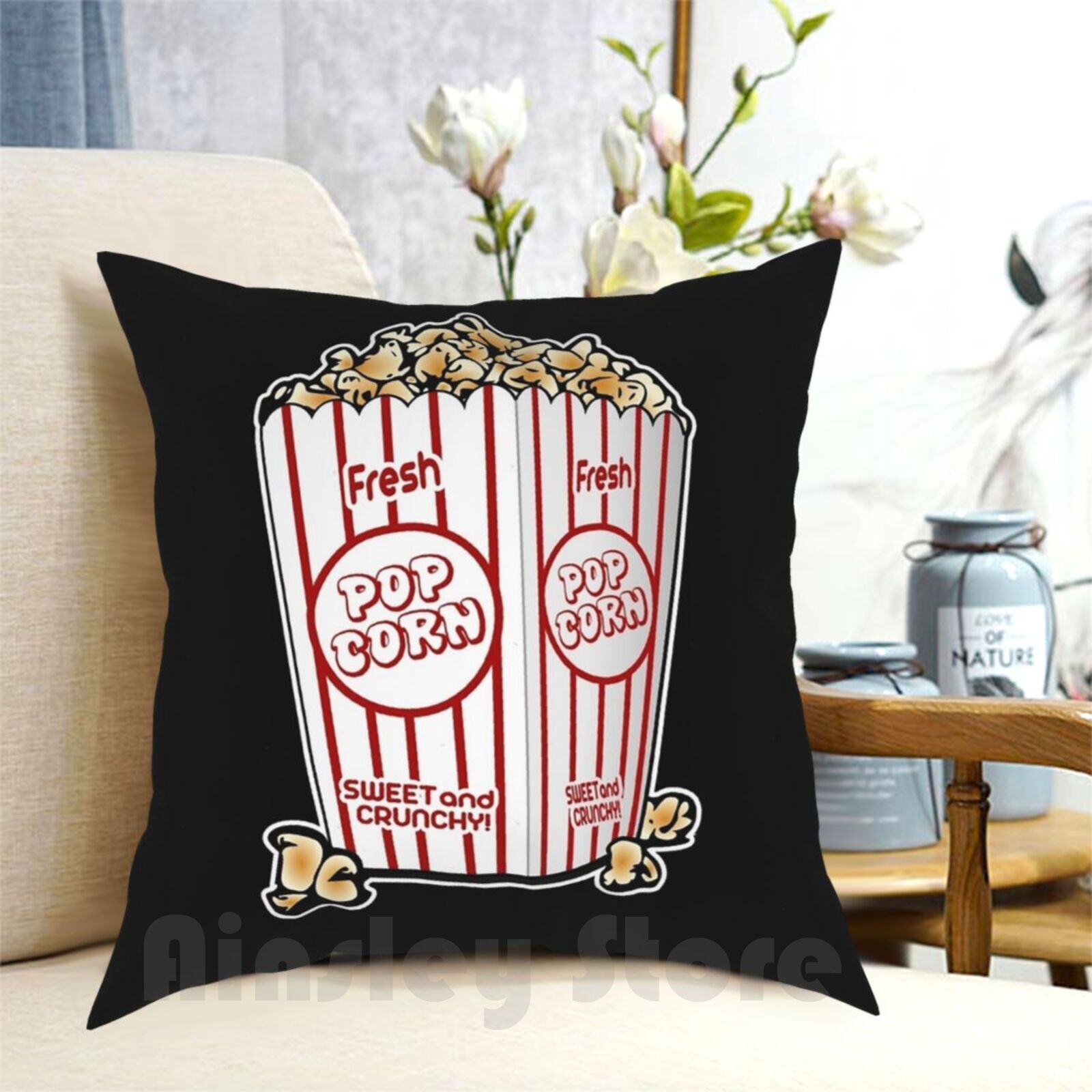 Cinema Popcorn Pack Pillow Cas - Home Cinema Food บทวิจารณ์และราคา