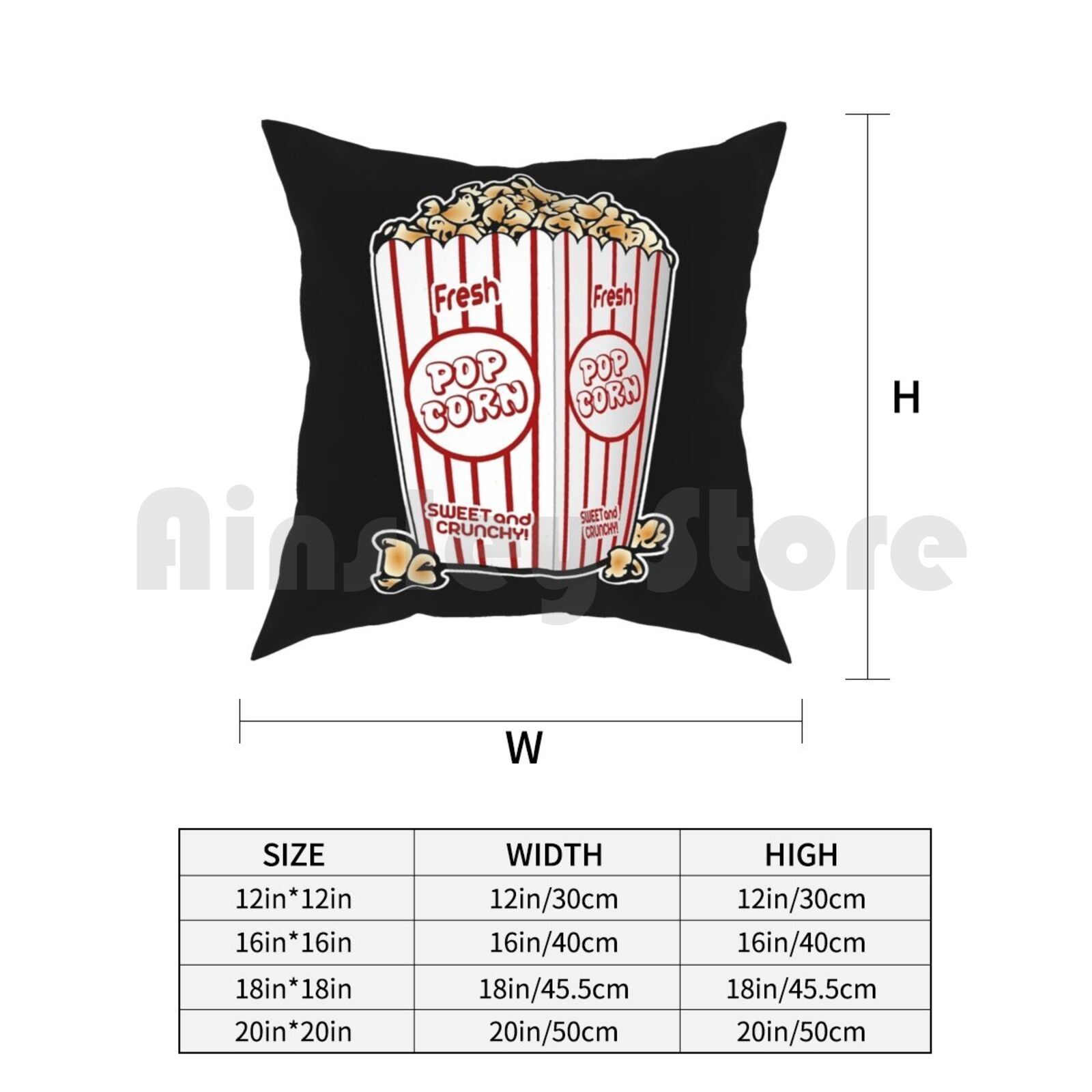 Cinema Popcorn Pack Pillow Cas - Home Cinema Food บทวิจารณ์และราคา