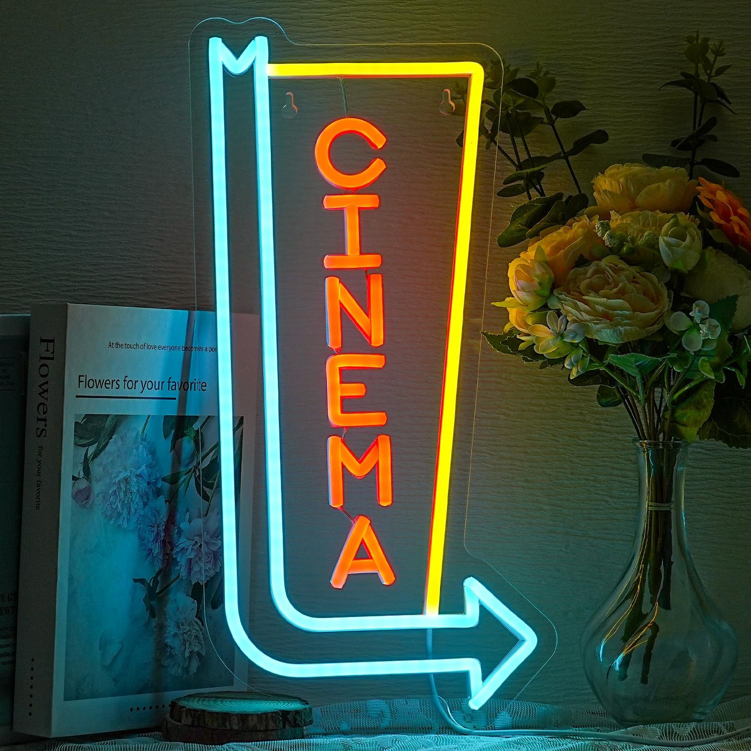 Cinema Neon Sign USB Dimmable  - Home Cinema Wall Lights บทวิจารณ์และราคา