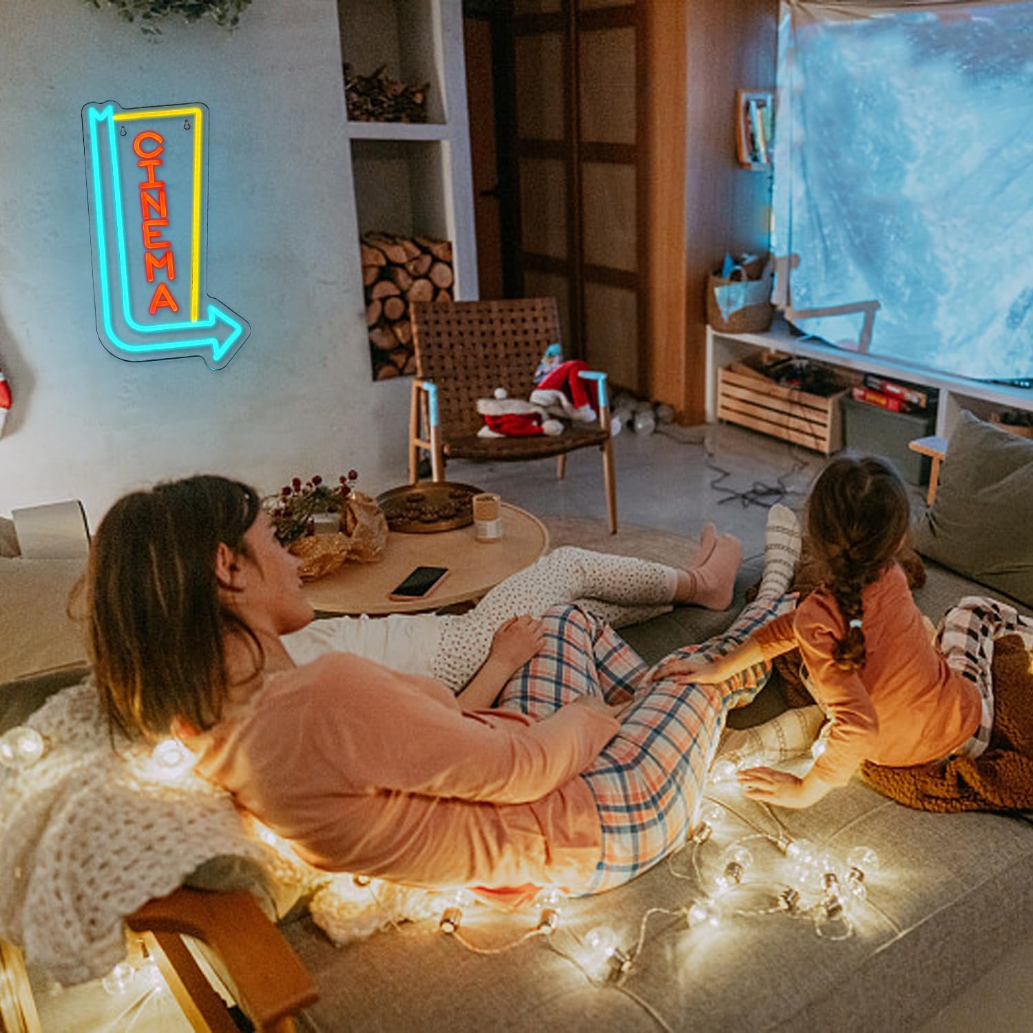 Cinema Neon Sign USB Dimmable  - Home Cinema Wall Lights บทวิจารณ์และราคา