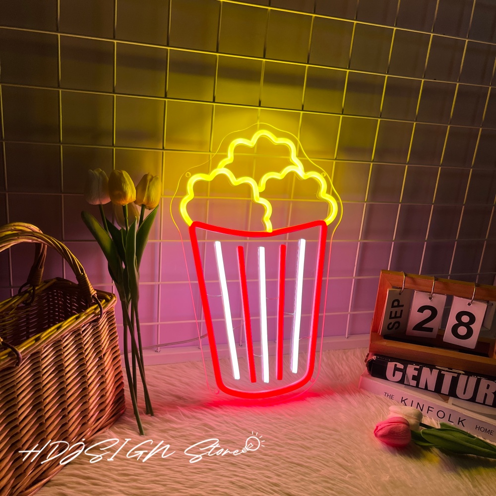 Neon Sign Popcorn Led Lighting - Home Cinema Wall Lights บทวิจารณ์และราคา