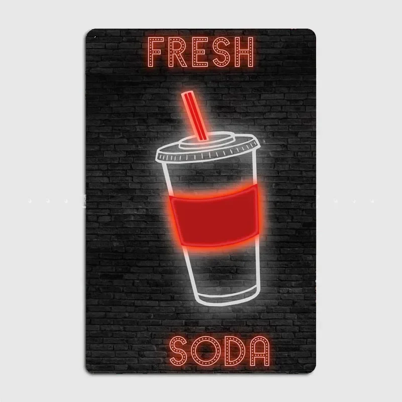 SODA Food Neon Sign Metal Sign - Home Cinema Food บทวิจารณ์และราคา