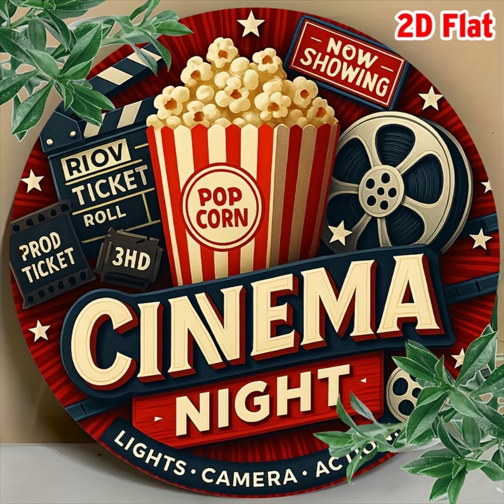 2D Retro Movie Metal Wall Art  - Home Cinema Wall Lights บทวิจารณ์และราคา