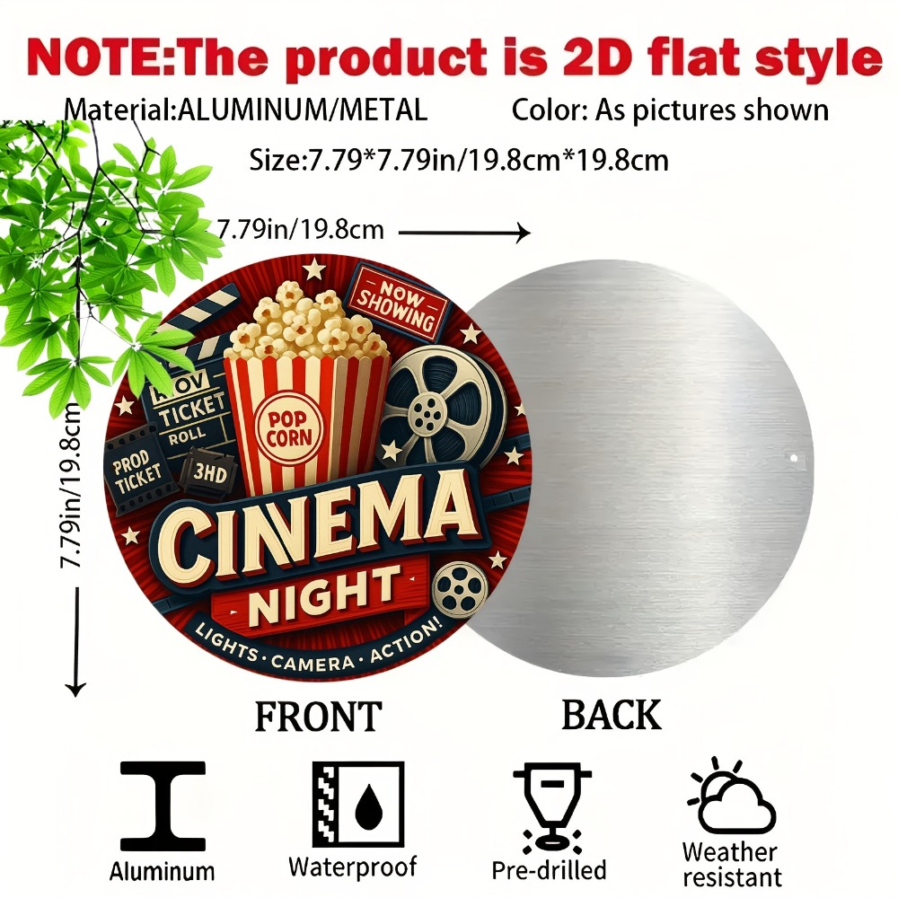 2D Retro Movie Metal Wall Art  - Home Cinema Wall Lights บทวิจารณ์และราคา