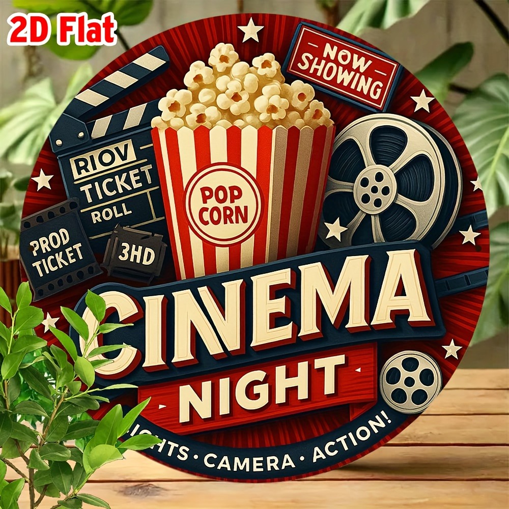 2D Retro Movie Metal Wall Art  - Home Cinema Wall Lights บทวิจารณ์และราคา