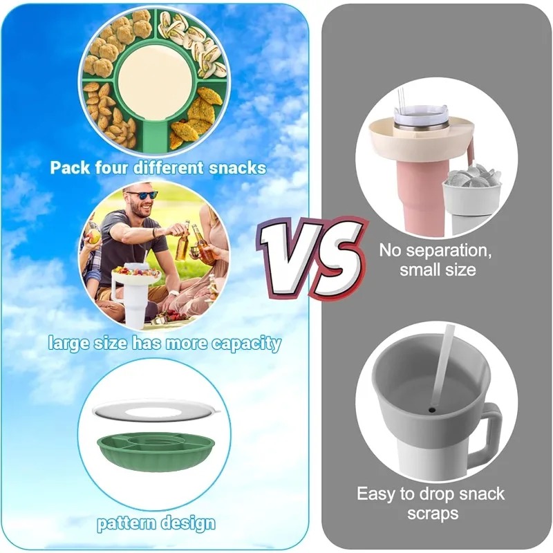 Divided Snack Plate with Cup H - Home Cinema Food บทวิจารณ์และราคา