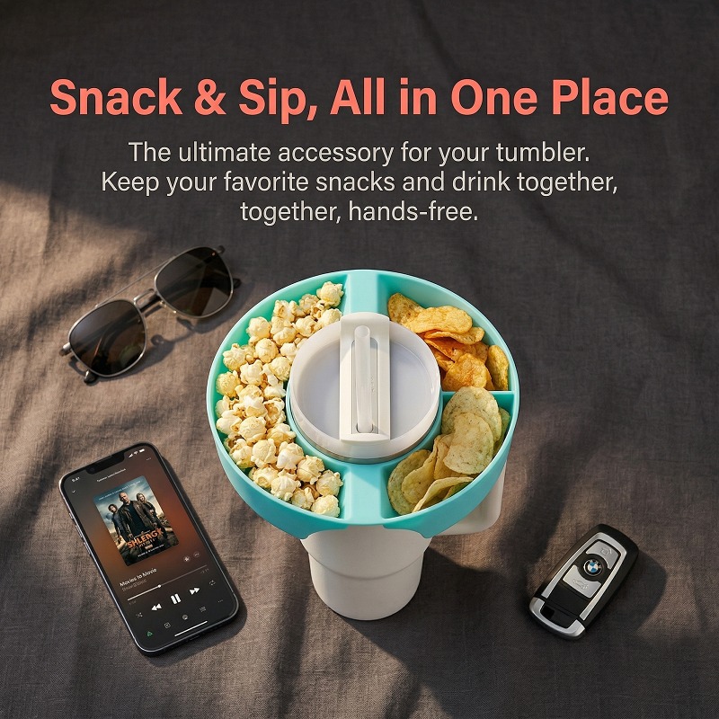 Divided Snack Plate with Cup H - Home Cinema Food บทวิจารณ์และราคา