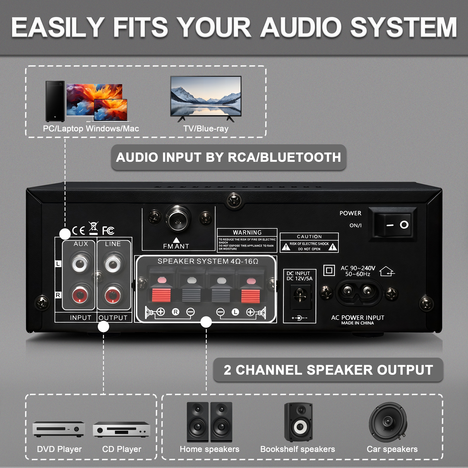Woopker AK50 HIFI Audio Amplif - Home Cinema Audio System บทวิจารณ์และราคา