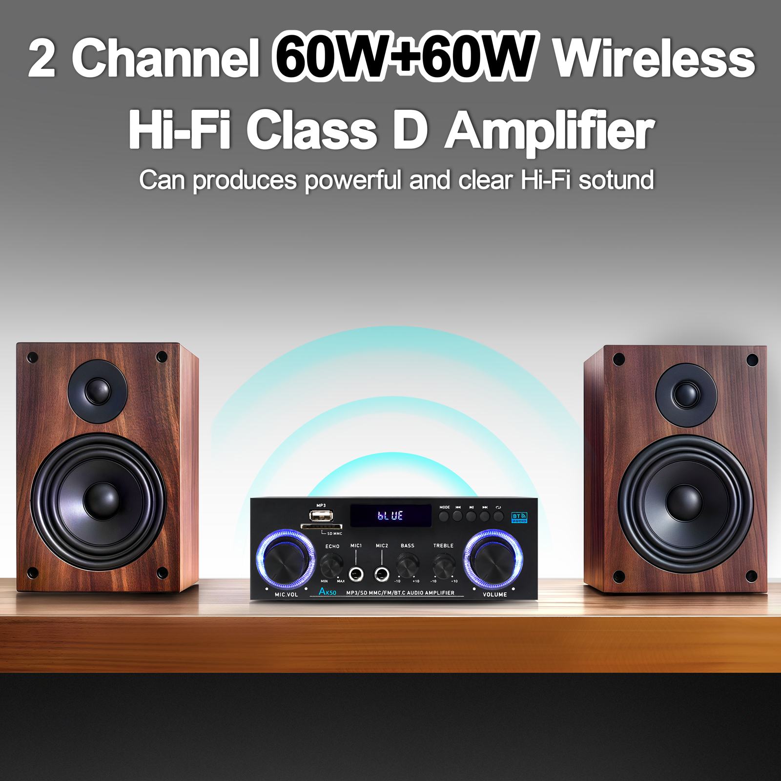 Woopker AK50 HIFI Audio Amplif - Home Cinema Audio System บทวิจารณ์และราคา