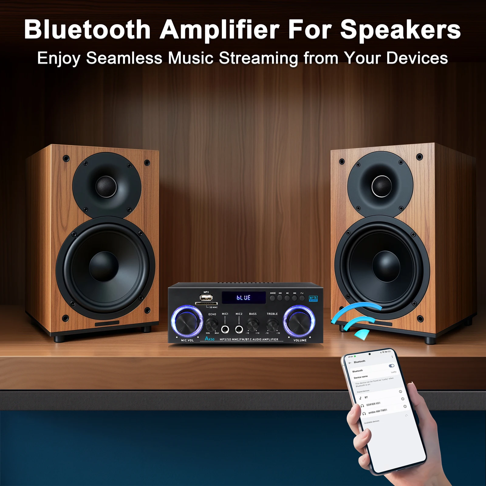 Woopker AK50 HIFI Audio Amplif - Home Cinema Audio System บทวิจารณ์และราคา