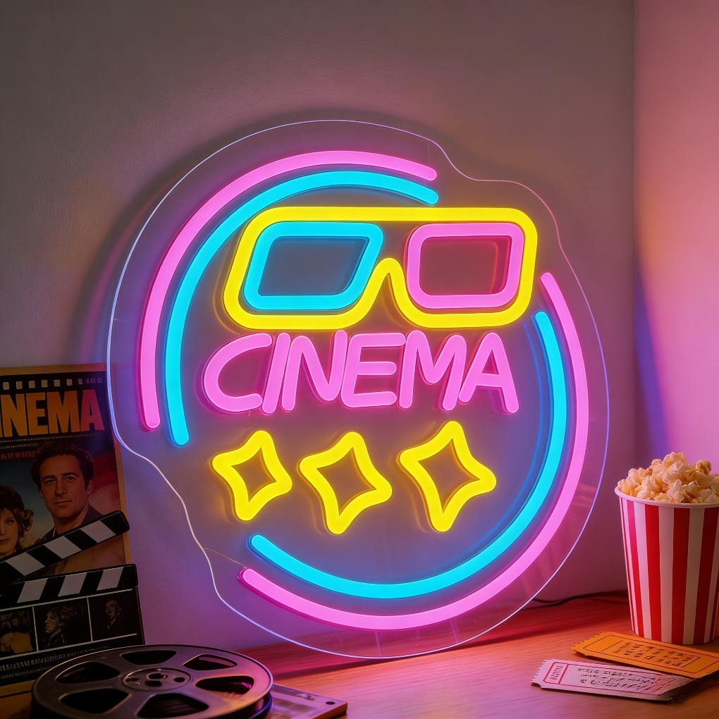 Cinema 3D Glasses LED Neon Lig - Home Cinema Wall Lights บทวิจารณ์และราคา