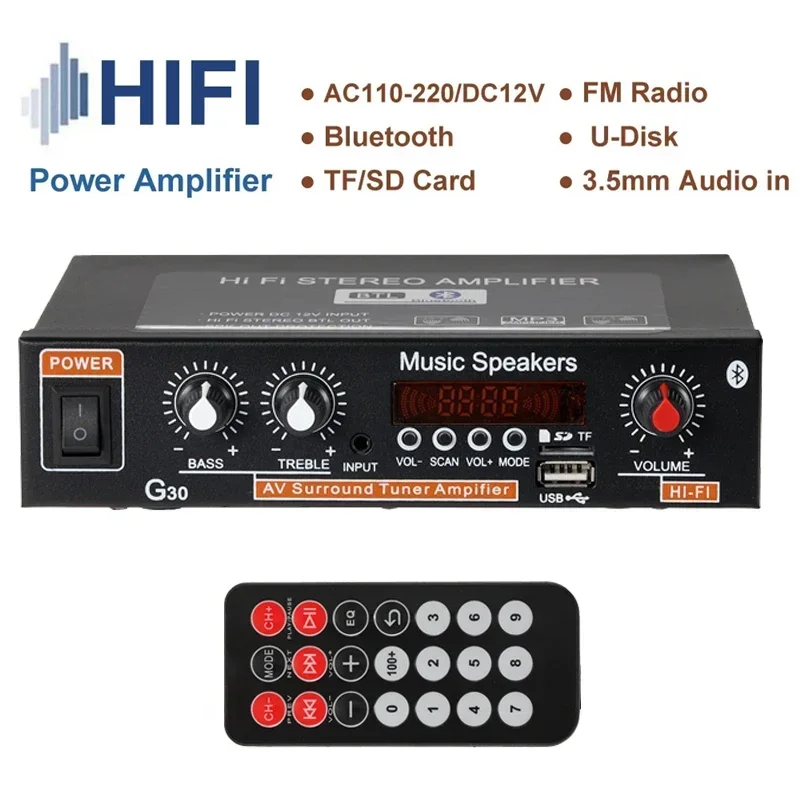 G30 Audio Amplifier 45Wx2 Chan - Home Cinema Audio System บทวิจารณ์และราคา