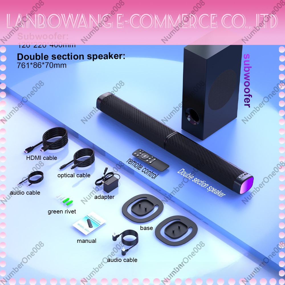 2.1 Channel Soundbar Bluetooth - Home Cinema Wall Lights บทวิจารณ์และราคา