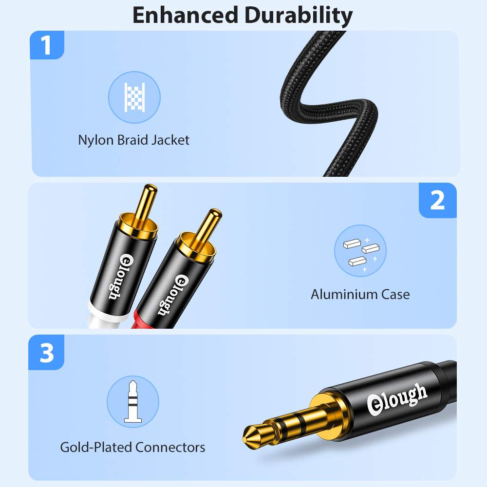 Elough RCA Cable AUX RCA Speak - Genius Home Cinema บทวิจารณ์และราคา