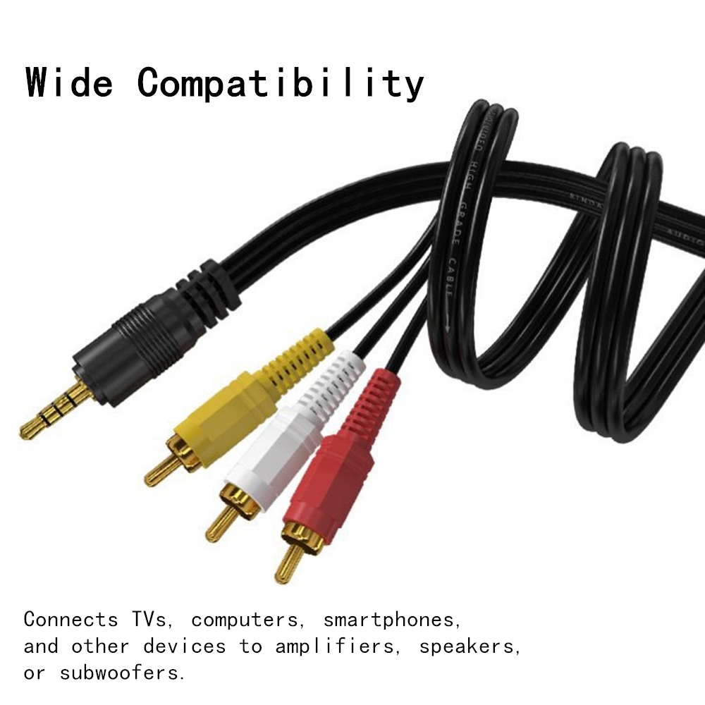 3.5mm to 3 RCA Audio Video Cab - Genius Home Cinema บทวิจารณ์และราคา