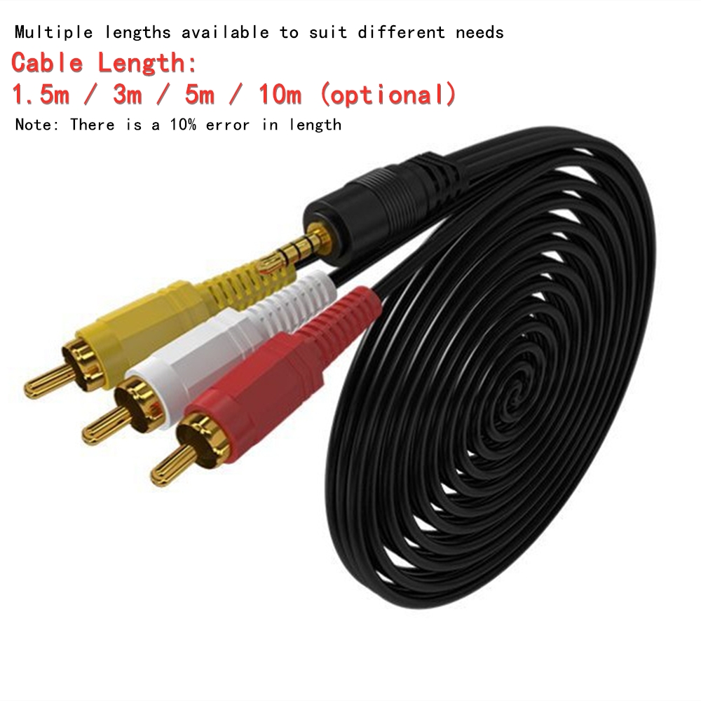 3.5mm to 3 RCA Audio Video Cab - Genius Home Cinema บทวิจารณ์และราคา