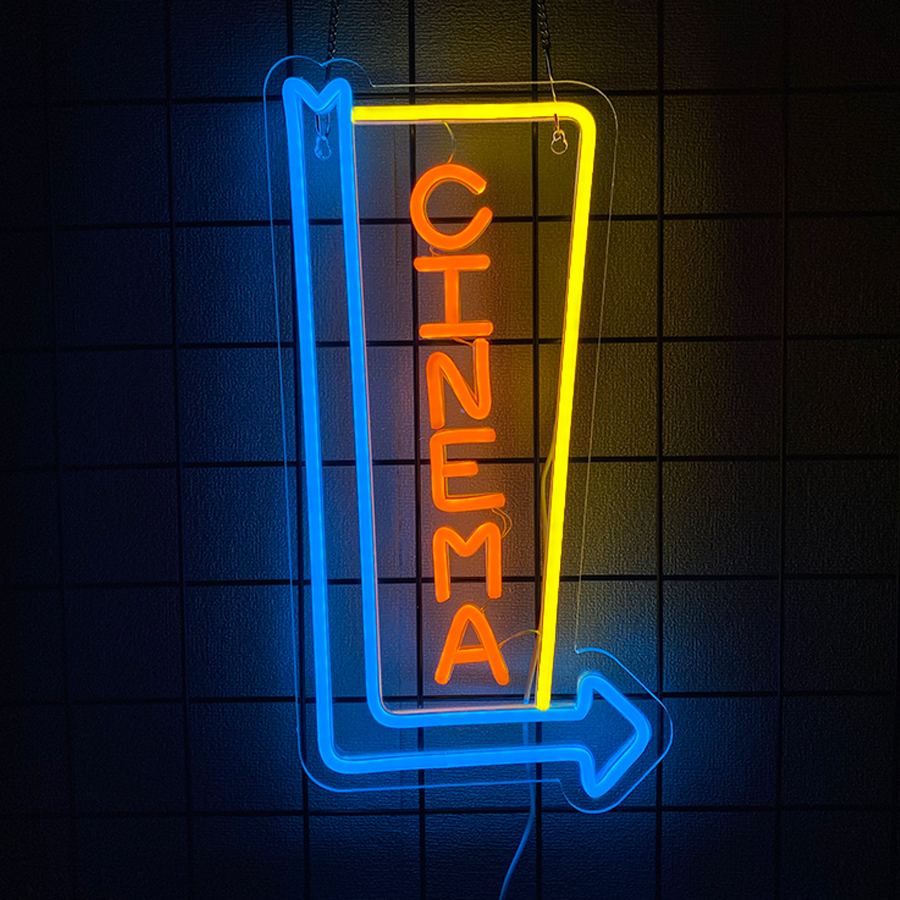 Cinema Neon Sign For Wall Deco - Home Cinema Wall Lights บทวิจารณ์และราคา