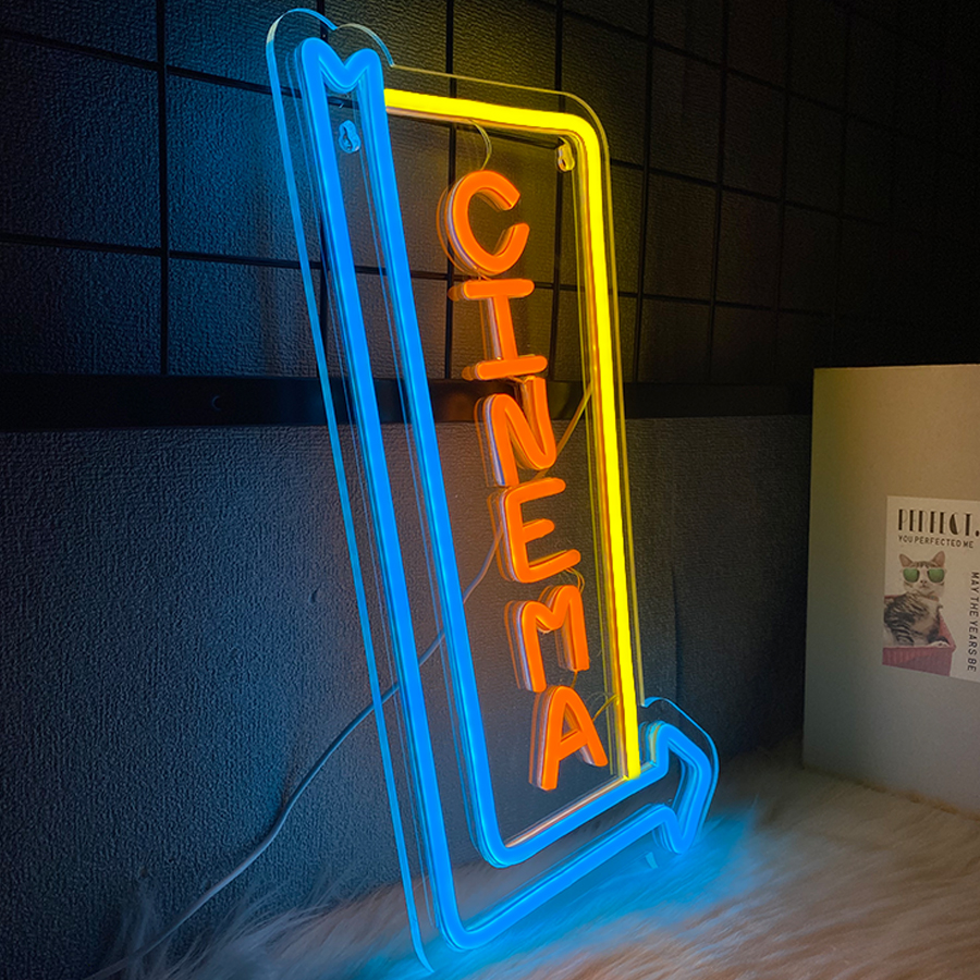 Cinema Neon Sign For Wall Deco - Home Cinema Wall Lights บทวิจารณ์และราคา