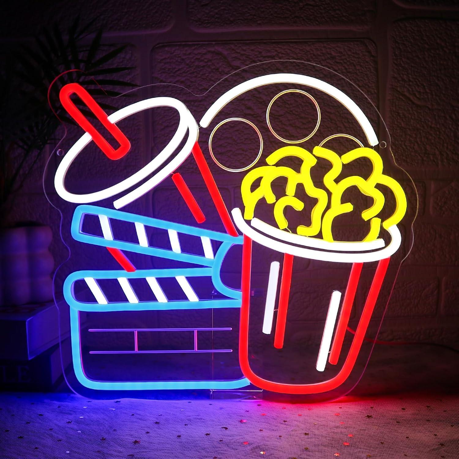Cinema Snacks Neon Sign Dimmab - Home Cinema Wall Lights บทวิจารณ์และราคา