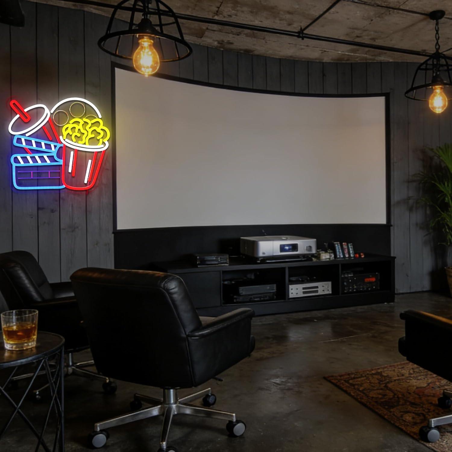 Cinema Snacks Neon Sign Dimmab - Home Cinema Wall Lights บทวิจารณ์และราคา