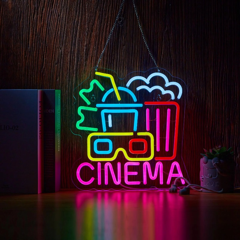 Cinema Neon Sign,Movie Time Ni - Home Cinema Wall Lights บทวิจารณ์และราคา