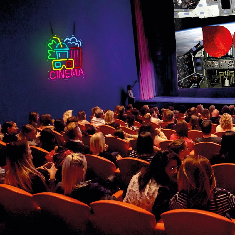 Cinema Neon Sign,Movie Time Ni - Home Cinema Wall Lights บทวิจารณ์และราคา