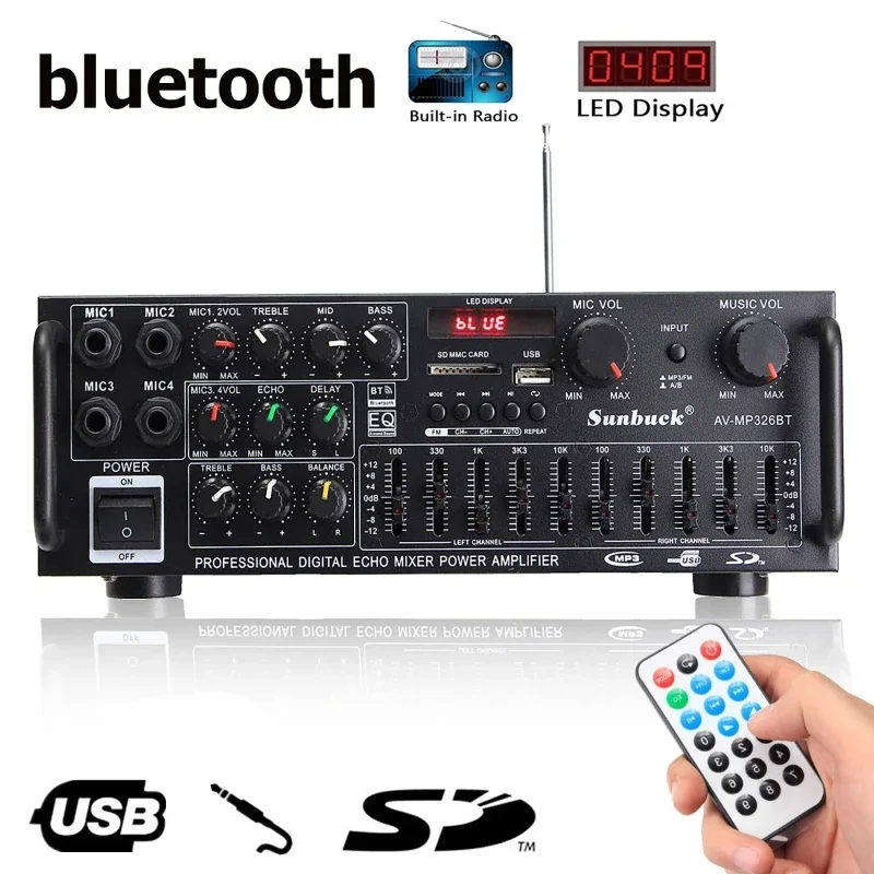 2000W bluetooth Audio Power Am - Home Cinema Audio System บทวิจารณ์และราคา
