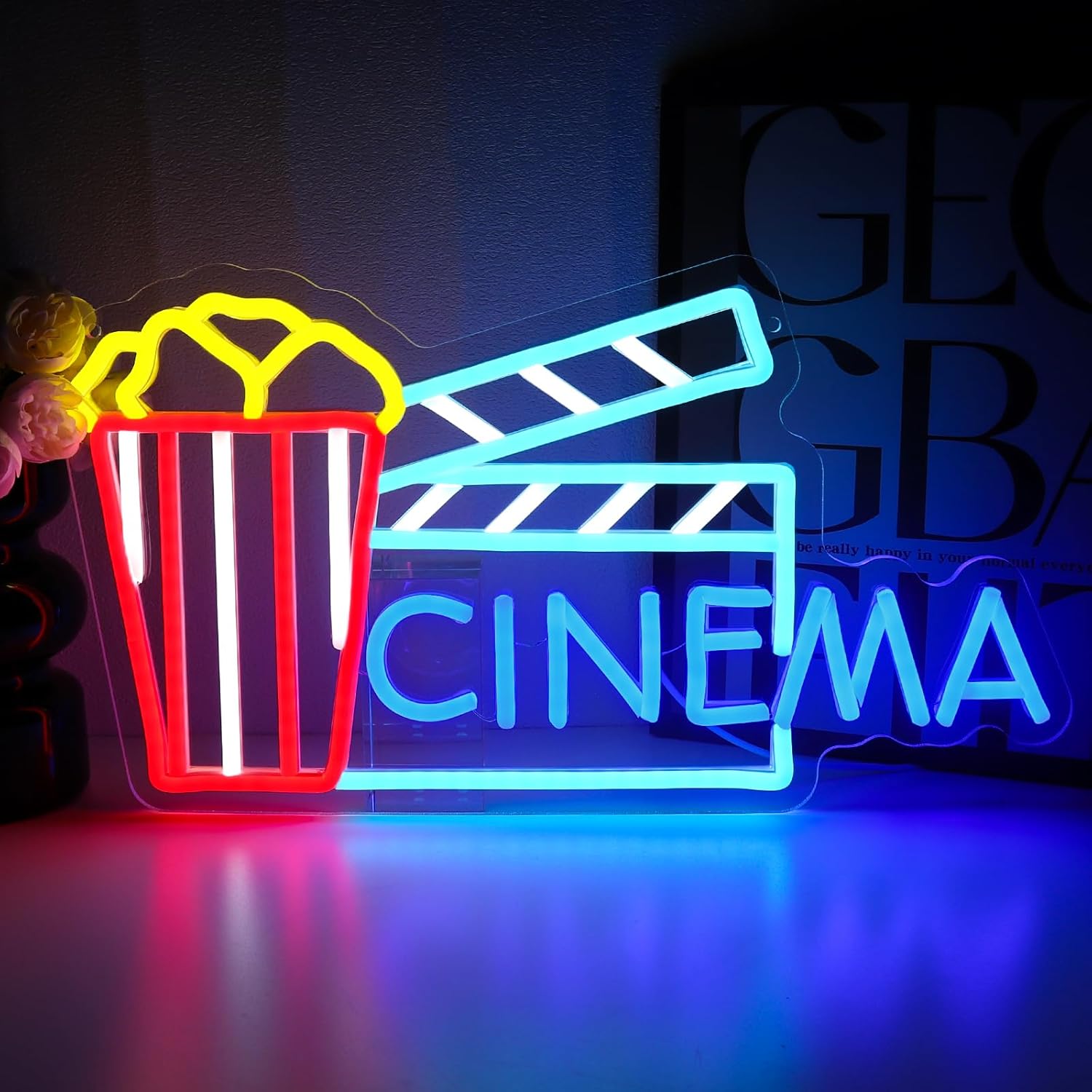 Cinema Neon Sign Art Wall Ligh - Home Cinema Wall Lights บทวิจารณ์และราคา