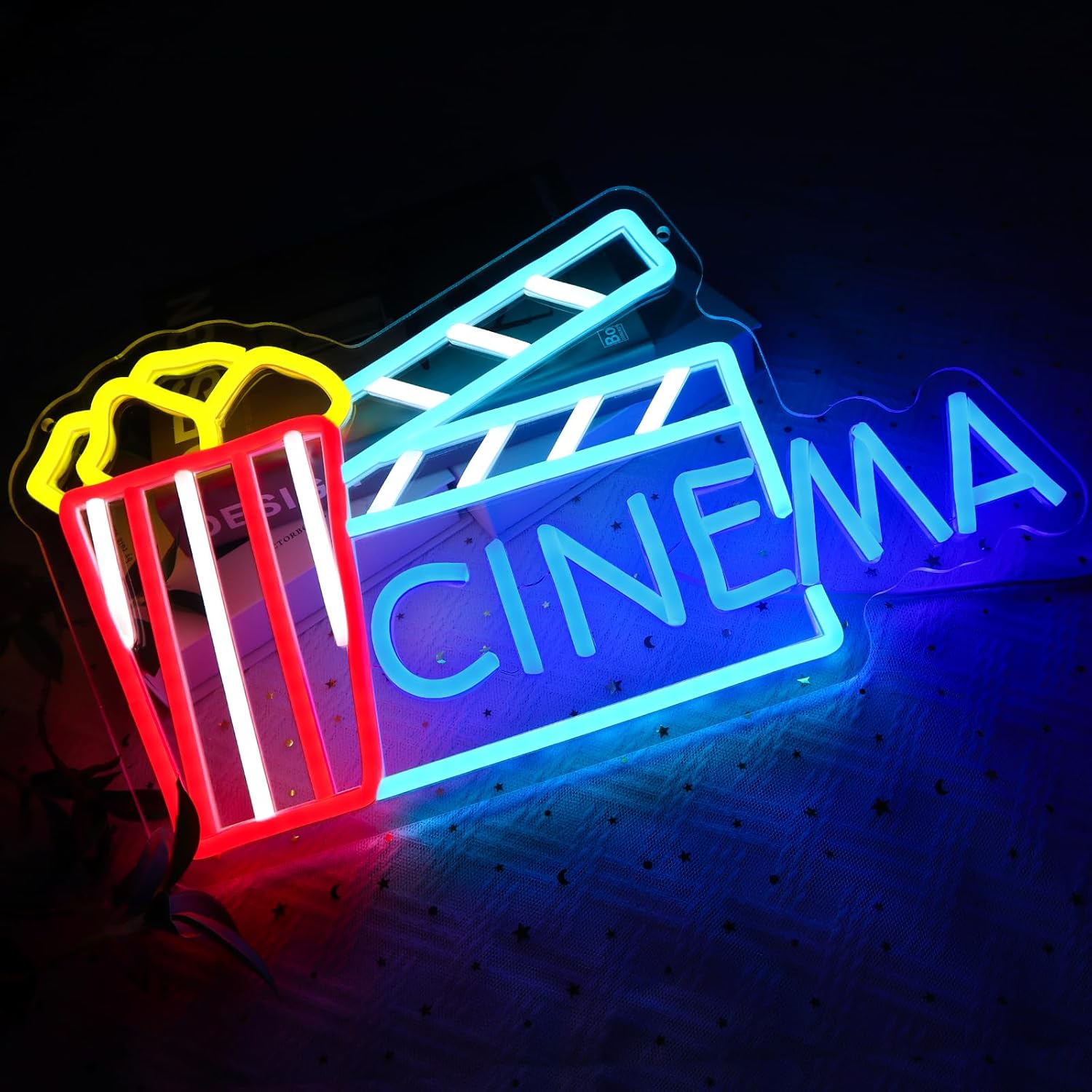 Cinema Neon Sign Art Wall Ligh - Home Cinema Wall Lights บทวิจารณ์และราคา