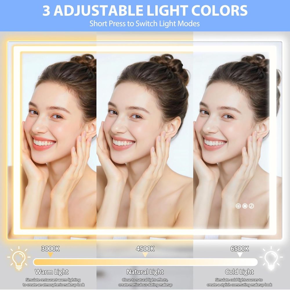 Wall-Mounted LED Vanity Mirror - Wall Mount Speaker บทวิจารณ์และราคา