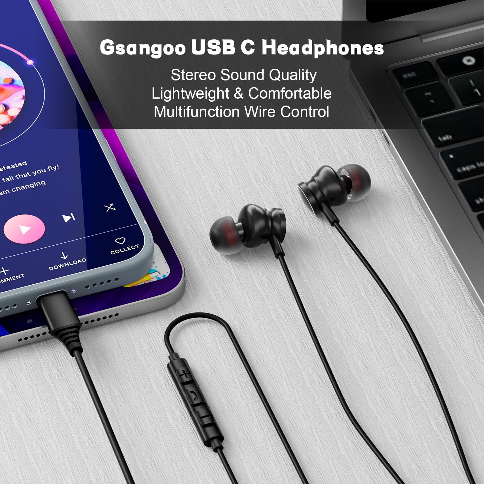 Type C Wired Headphones 3.5mm  - Home Cinema Amazon บทวิจารณ์และราคา