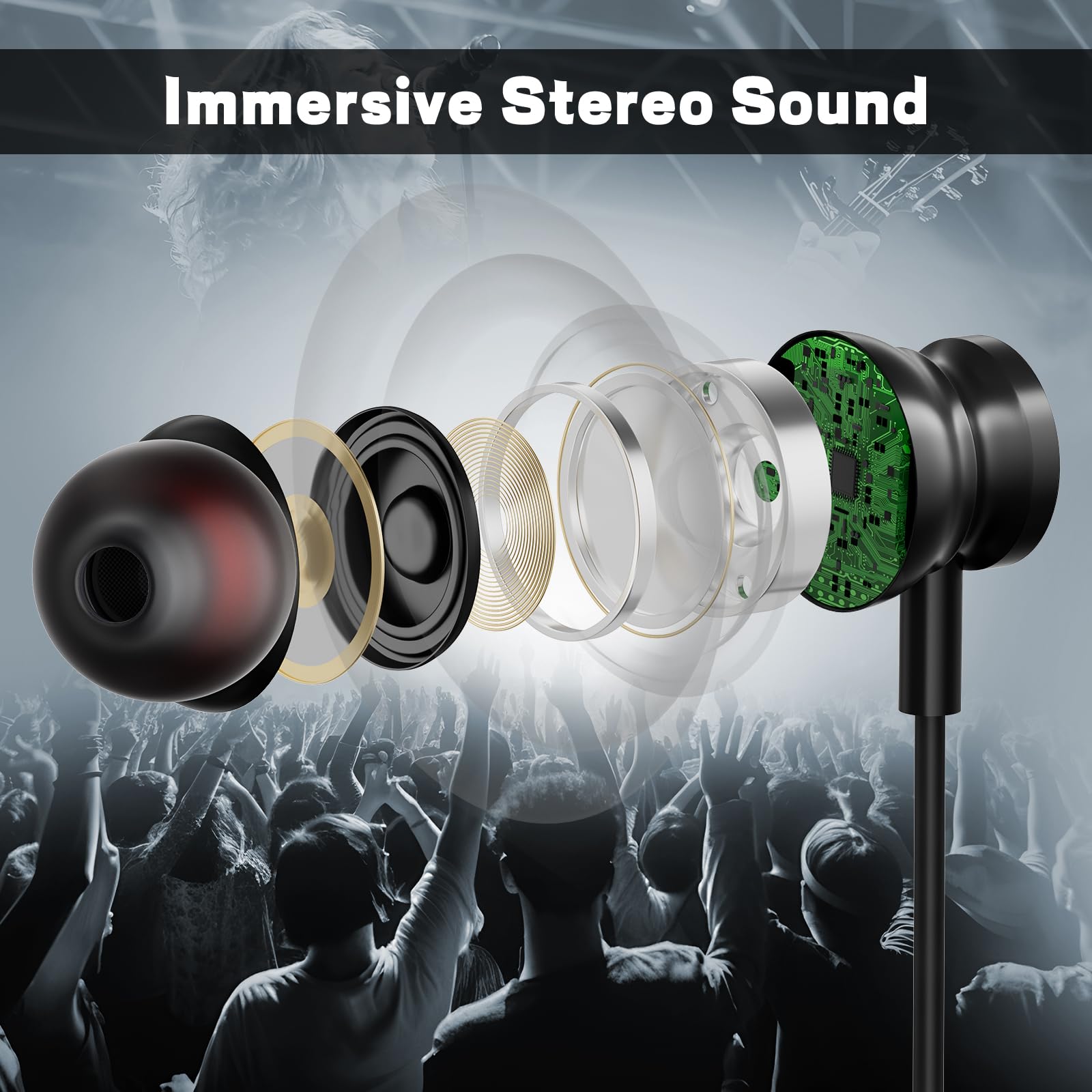 Type C Wired Headphones 3.5mm  - Home Cinema Amazon บทวิจารณ์และราคา